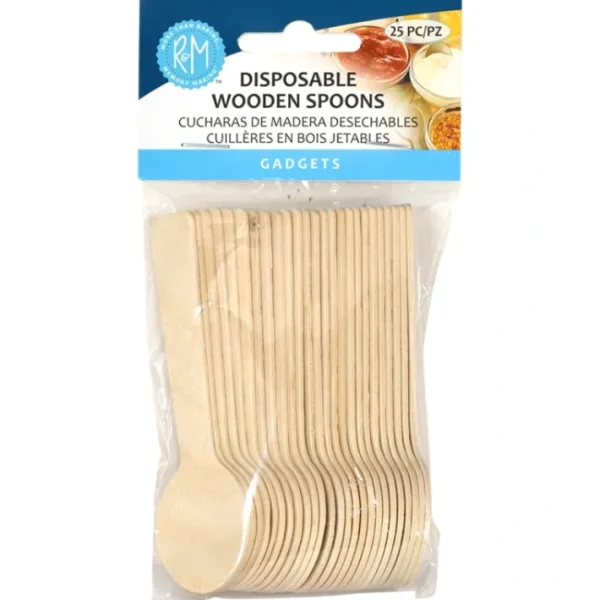 Shop All^3614 DISPOSABLE WOOD SPOON 25PK - cozylivehome.com | we sell a wide range of comfortable household items
