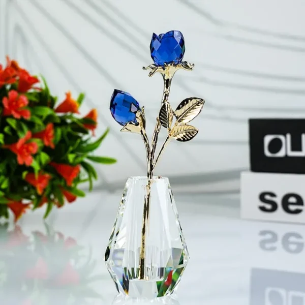 DMCF-ROS-BL CRYSTAL FLORAL – BLUE ROSE - cozylivehome.com | we sell a wide range of comfortable household items* Giftware