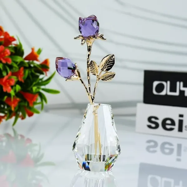 DMCF-ROS-PR CRYSTAL FLORAL – PURPLE ROSE - cozylivehome.com | we sell a wide range of comfortable household items* Giftware