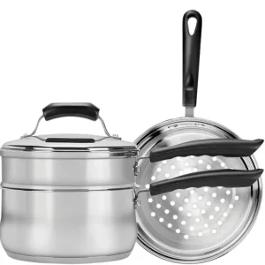 Shop All^DOUBLE BOILER W/STEAMER 4PC SET - cozylivehome.com | we sell a wide range of comfortable household items