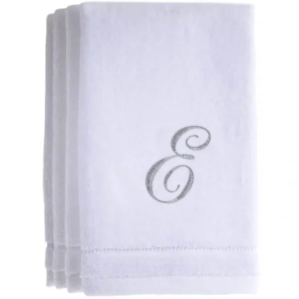 E - Cotton velour monogram towel - White - cozylivehome.com | we sell a wide range of comfortable household items* Giftware