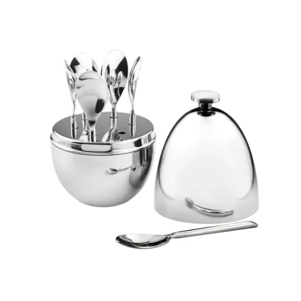 99720 EGG DOMED HOLDER W/ S/6 SPOONS - cozylivehome.com | we sell a wide range of comfortable household items* Giftware