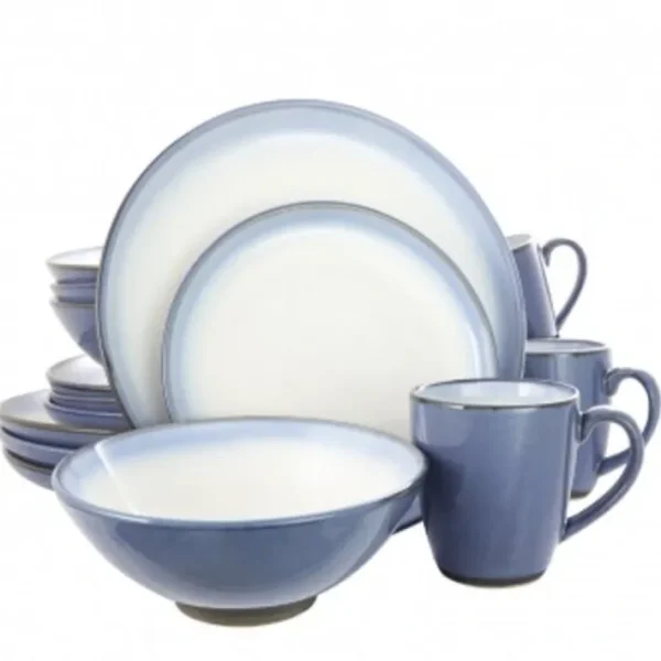 Shop All^122880.16 Elite Serene Fountain 16-Piece Dinnerware Set, Blue - cozylivehome.com | we sell a wide range of comfortable household items