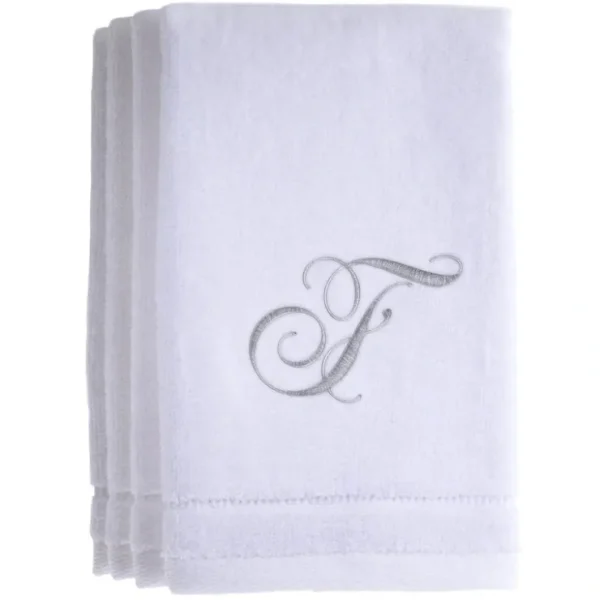 F - Cotton velour monogram towel - White - cozylivehome.com | we sell a wide range of comfortable household items* Giftware