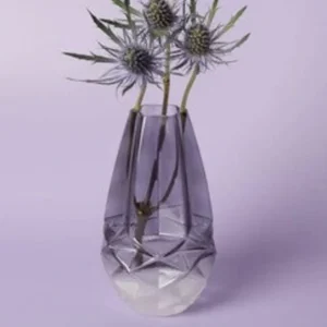 Faceted Frosted Vase Smoke - cozylivehome.com | we sell a wide range of comfortable household items* Giftware