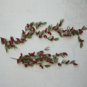 Faux Evergreen Spray w/ Red Berry Bunches - cozylivehome.com | we sell a wide range of comfortable household items* Holiday Decor