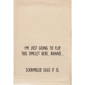 Shop All^FLIP THIS OMELET FUNNY NATURAL TOWEL - cozylivehome.com | we sell a wide range of comfortable household items