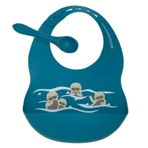 Shop All^Fresh & Messy Silicone Bib & Spoon Set Baby Otter - cozylivehome.com | we sell a wide range of comfortable household items