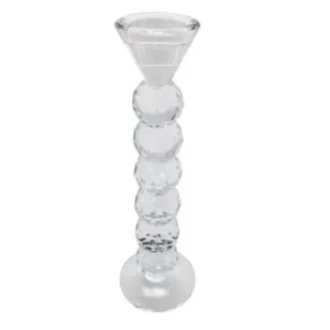 Shop All^13949-02 GLASS 7.75" CANDLE HOLDER, CLEAR - cozylivehome.com | we sell a wide range of comfortable household items