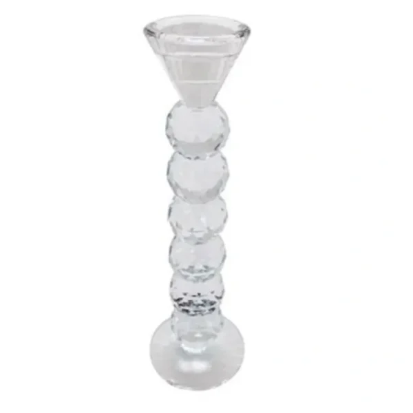 Shop All^13949-02 GLASS 7.75" CANDLE HOLDER, CLEAR - cozylivehome.com | we sell a wide range of comfortable household items