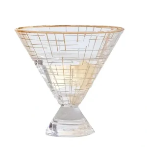 33514 Glass Martini Gold Hatch Set Of 4 - cozylivehome.com | we sell a wide range of comfortable household items* Giftware