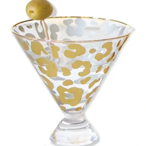 34155 Glass Martini Gold Leopard Set Of 4 - cozylivehome.com | we sell a wide range of comfortable household items* Giftware