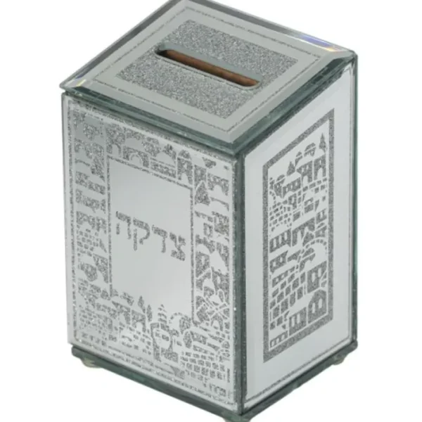 Shop All^43656 Glass Mirror Glitter Tzedakah Box With Silicon Legs - "Jerusalem" 4.7" - cozylivehome.com | we sell a wide range of comfortable household items