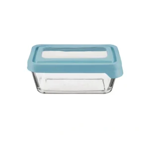 Shop All^GLASS STORAGE RECTANGLE 4.75 CUP MINERAL BLUE - cozylivehome.com | we sell a wide range of comfortable household items