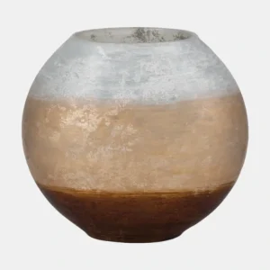 20873-01 10" Gold Ombre Round Vase, White/gold - cozylivehome.com | we sell a wide range of comfortable household items* Giftware