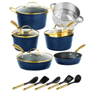 9095 Granitestone Diamond (Navy) 15 Piece Cookware Set - cozylivehome.com | we sell a wide range of comfortable household items* Housewares
