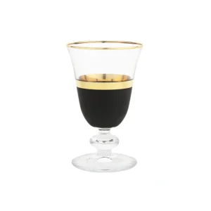 Shop All^GWG2059 Short Stem Glasses with Bladk and Gold Design - cozylivehome.com | we sell a wide range of comfortable household items