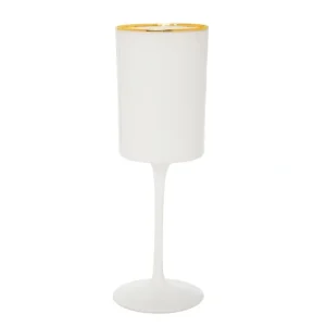 Shop All^GWN3127 White Square Shaped Wine Glasses with Gold Rim - cozylivehome.com | we sell a wide range of comfortable household items