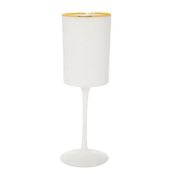 Shop All^GWN3127 White Square Shaped Wine Glasses with Gold Rim - cozylivehome.com | we sell a wide range of comfortable household items
