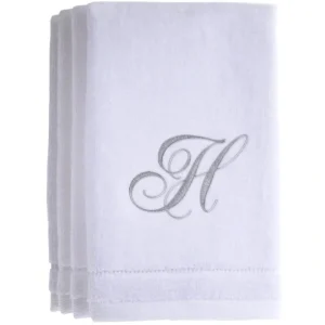 H - Cotton velour monogram towel - White - cozylivehome.com | we sell a wide range of comfortable household items* Giftware