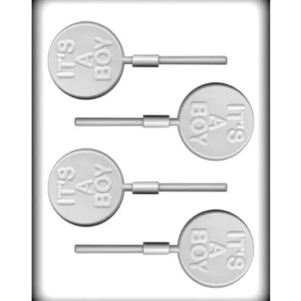Shop All^8H-11524 It's a Boy Sucker Hard Candy Mold, 2 1/2" - cozylivehome.com | we sell a wide range of comfortable household items