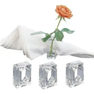 Shop All^H-4416 Acrylic Bud vase Napkin Rings Set Of 4 - cozylivehome.com | we sell a wide range of comfortable household items