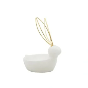 15831 6"H BUNNY TRINKET TRAY, WHITE - cozylivehome.com | we sell a wide range of comfortable household items* Giftware