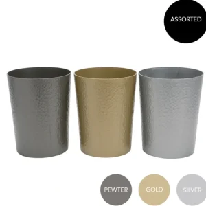 HAMMERED" ROUND WASTE BIN- ASST 10L - cozylivehome.com | we sell a wide range of comfortable household items* Housewares