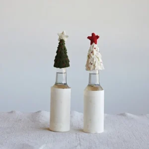 Handmade Wool Felt Tree w/ Star Bottle Topper - cozylivehome.com | we sell a wide range of comfortable household items* Holiday Decor
