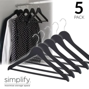 HANGERS 5PK ROLLER MATTEBLACK - cozylivehome.com | we sell a wide range of comfortable household items* Housewares