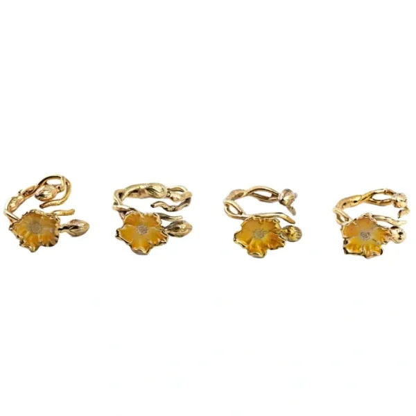 Shop All^33869 HELLOBORE SET 4 NAPKIN RINGS - cozylivehome.com | we sell a wide range of comfortable household items