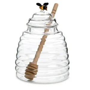 Shop All^HIC Glass Honey Jar w/ Lid & Honey Dipper - cozylivehome.com | we sell a wide range of comfortable household items