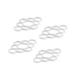 Shop All^HNR-WHT Honeycomb Napkin Rings- White Marble Lucite- Set of 4 - cozylivehome.com | we sell a wide range of comfortable household items