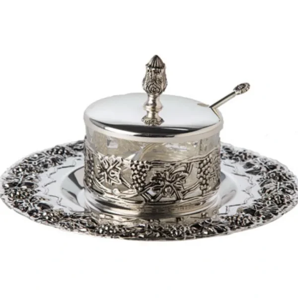 Shop All^54121 Honey Dish with Tray -Grape Design - cozylivehome.com | we sell a wide range of comfortable household items