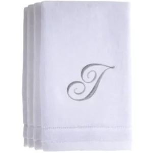 I- Cotton velour monogram towel - White - cozylivehome.com | we sell a wide range of comfortable household items* Giftware