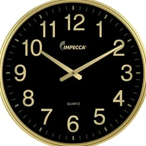 Shop All^IMPECCA 18" WALL CLOCK 2-HAND GOLD/BLACK - cozylivehome.com | we sell a wide range of comfortable household items