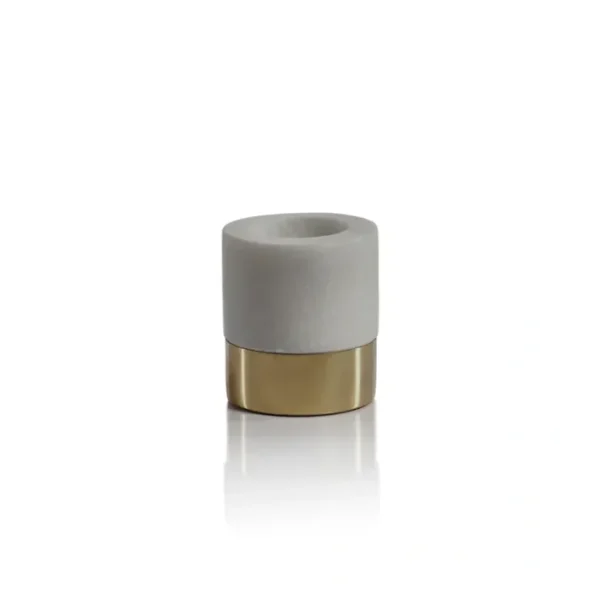 Shop All^IN-7371 Bodega Marble and Brass Tealight Holder - White & Gold Set Of 2 - cozylivehome.com | we sell a wide range of comfortable household items