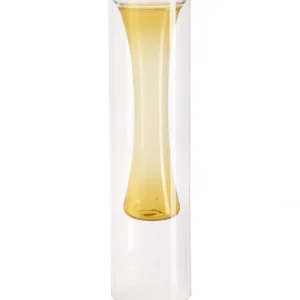 31874 12in Clear And Light Amber Double Wall Glass Vase - cozylivehome.com | we sell a wide range of comfortable household items* Giftware