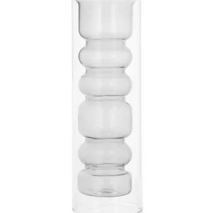 31875 9in Clear And Smoke Double Wall Glass Vase - cozylivehome.com | we sell a wide range of comfortable household items* Giftware