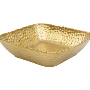 16515 10in Gold Hammered Square Serve Bowl - cozylivehome.com | we sell a wide range of comfortable household items* Giftware