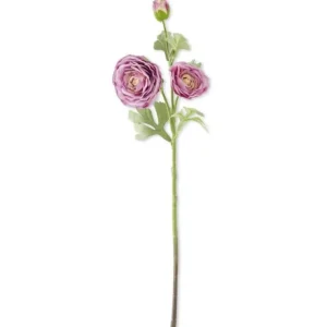 25 Inch Dark Purple Real Touch Triple Bloom Ranunculus Stem - cozylivehome.com | we sell a wide range of comfortable household items* Giftware