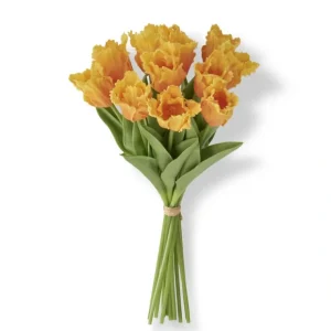 13 Inch Light Orange Real Touch Parrot Tulip Bundle (12 Stems) - cozylivehome.com | we sell a wide range of comfortable household items* Giftware