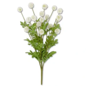 22 Inch White Mini Allium Bush w/Foliage (18 Ball - cozylivehome.com | we sell a wide range of comfortable household items* Giftware