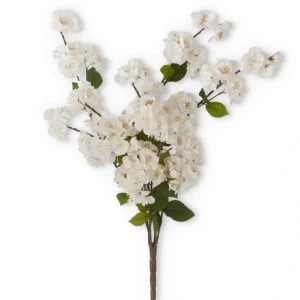 25 Inch White Peach Blossom Bush - cozylivehome.com | we sell a wide range of comfortable household items* Giftware