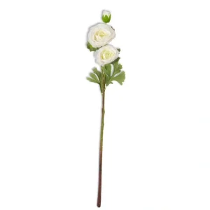 25 Inch White Real Touch Triple Bloom Ranunculus Stem - cozylivehome.com | we sell a wide range of comfortable household items* Giftware