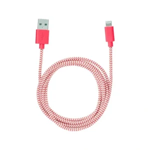 Shop All^iPhone Lightning Red Cotton Braided Charging Cable - cozylivehome.com | we sell a wide range of comfortable household items