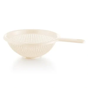 Ivory Plastic Strainer with handle 9.75in - cozylivehome.com | we sell a wide range of comfortable household items* Housewares