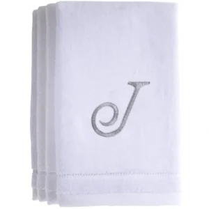 J - Cotton velour monogram towel - White - cozylivehome.com | we sell a wide range of comfortable household items* Giftware