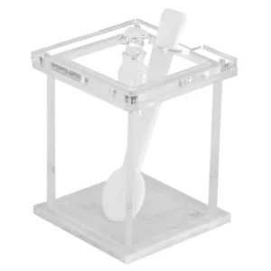 Shop All^J-HDSQL-WM Lucite Square Honey Dish White Marble - cozylivehome.com | we sell a wide range of comfortable household items