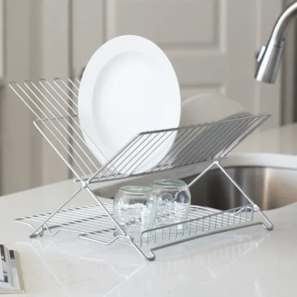 Shop All^JR FOLDING DISH RACK METALLIC - cozylivehome.com | we sell a wide range of comfortable household items